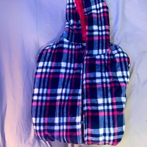 pink and blue plaid robe SO SOFT!